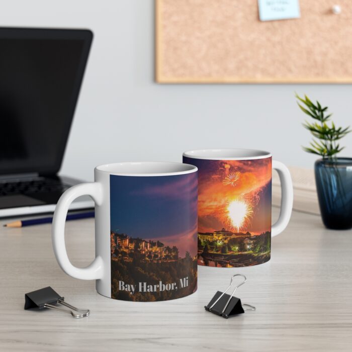 Bay Harbor Fireworks 11oz coffee mug - Image 3
