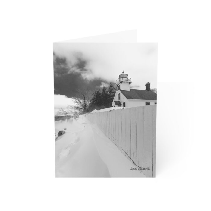 Old Mission Snowed In Greeting Cards (1, 10, 30, and 50pcs) - Image 4