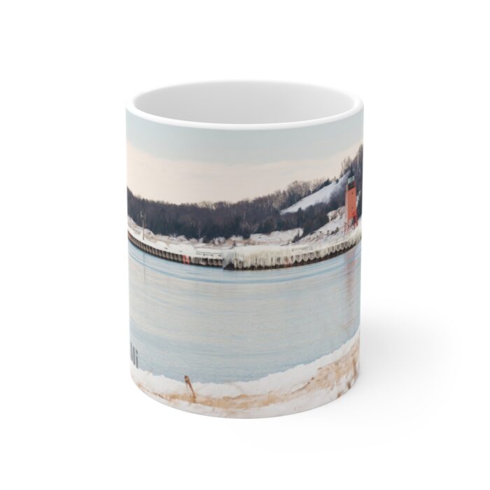 Charlevoix Light in Winter 11oz coffee mug - Image 2