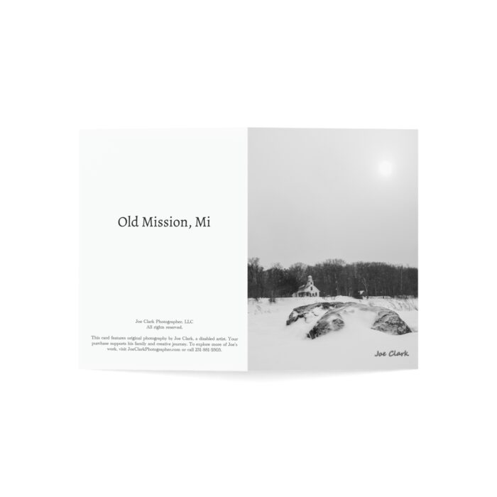 Old Mission in Winter Greeting Cards (1, 10, 30, and 50pcs) - Image 9