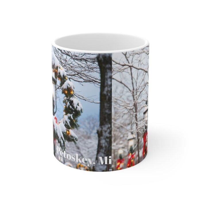Downtown Petoskey Snowfall 11oz coffee mug - Image 2