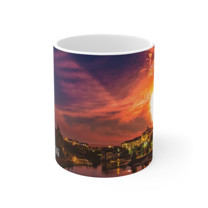 Bay Harbor Fireworks 11oz coffee mug - Image 2