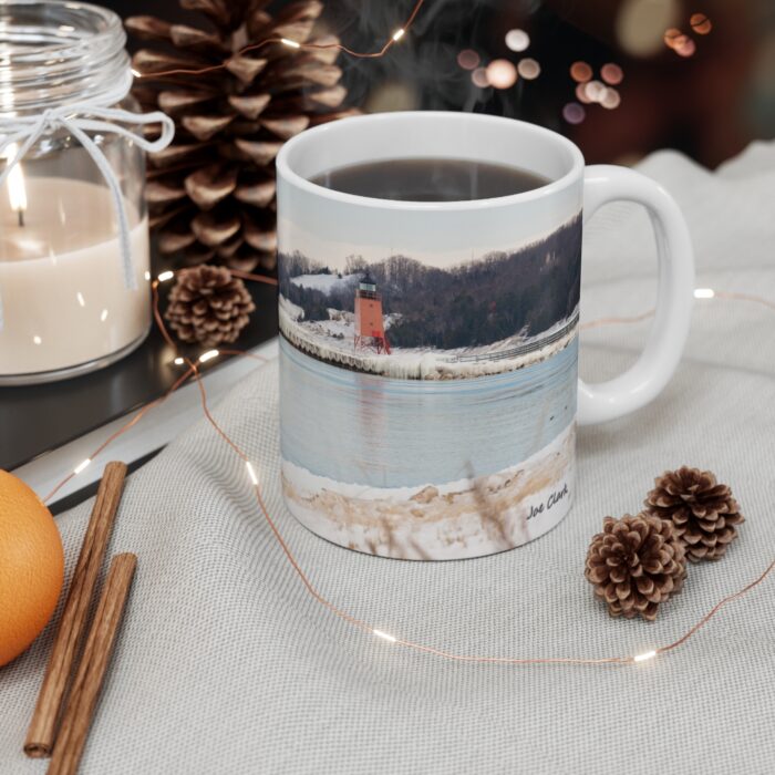 Charlevoix Light in Winter 11oz coffee mug - Image 4