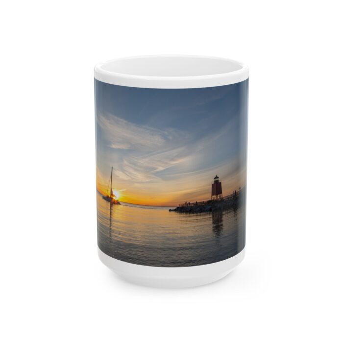 "Charlevoix Sunset" Ceramic Mug, (11oz, 15oz) - Image 5