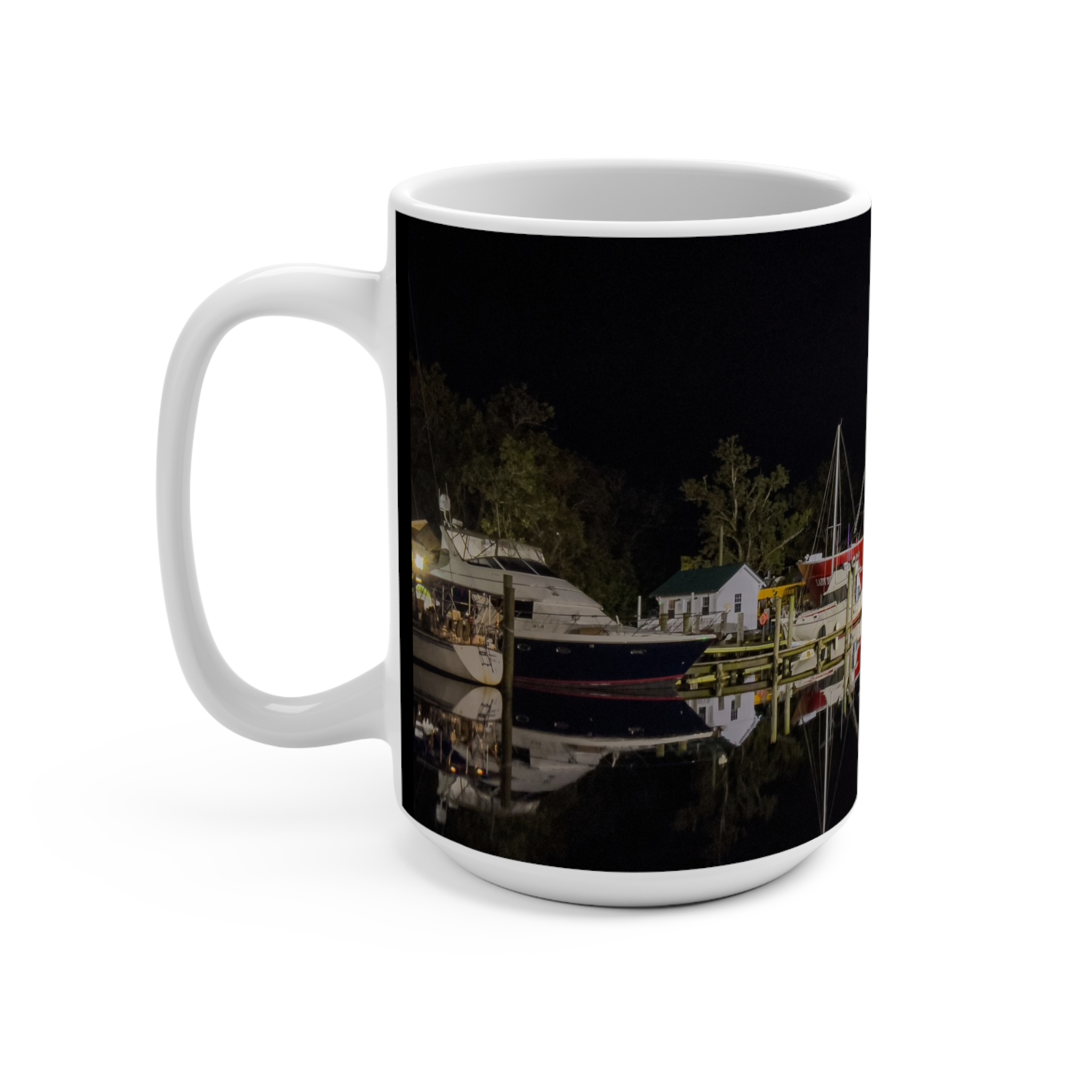 Oriental Red Trawler Mug — 15oz Ceramic Coffee Cup - Image 3